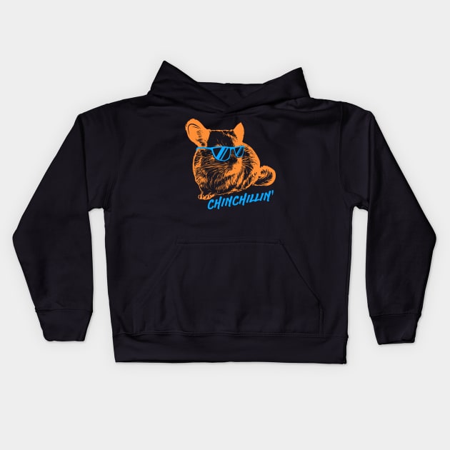 Funny Chinchillin graphic for Chinchilla Owners Kids Hoodie by biNutz